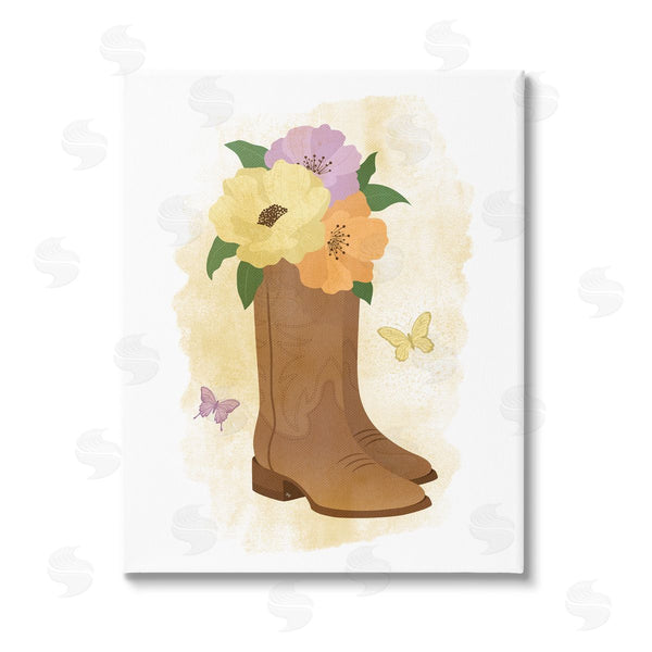 stupell industries Martina Pavlova | Blooming Country Boots Wall Art