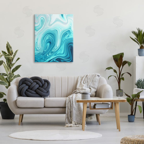 Stupell Industries Martina Pavlova | Blue Abstract Ripples Wall Art