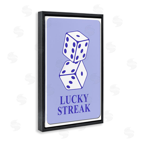 Stupell Industries Martina Pavlova | Blue Lucky Streak Dice