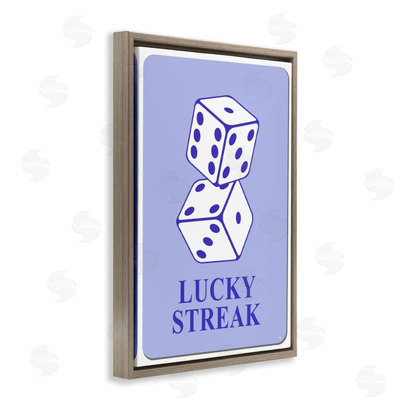 Stupell Industries Martina Pavlova | Blue Lucky Streak Dice