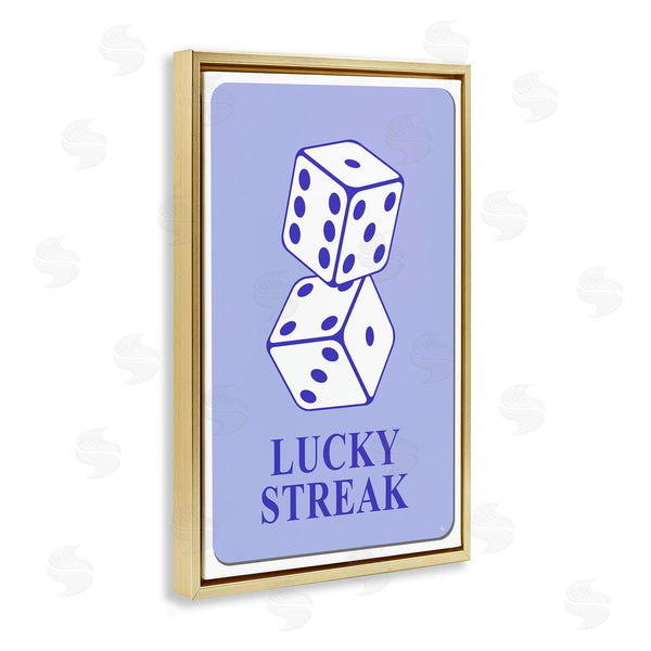 Stupell Industries Martina Pavlova | Blue Lucky Streak Dice