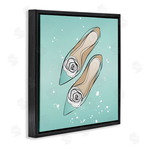 Stupell Industries Martina Pavlova | Blue Shoes With Flowers