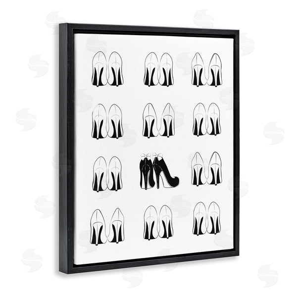 Stupell Industries Martina Pavlova | Bold Bow Heels Standout Glam Fashion Shoes Wall Art