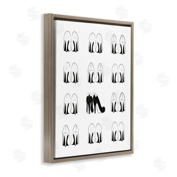 Stupell Industries Martina Pavlova | Bold Bow Heels Standout Glam Fashion Shoes Wall Art