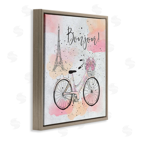 Stupell Industries Martina Pavlova | Bonjour Paris And Bicycle