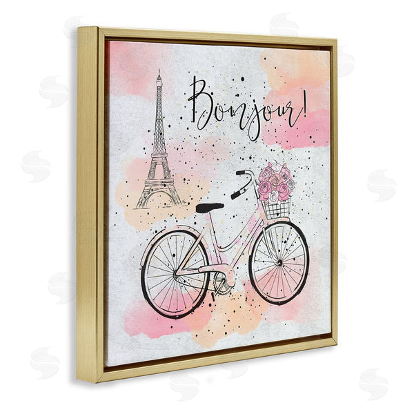 Stupell Industries Martina Pavlova | Bonjour Paris And Bicycle