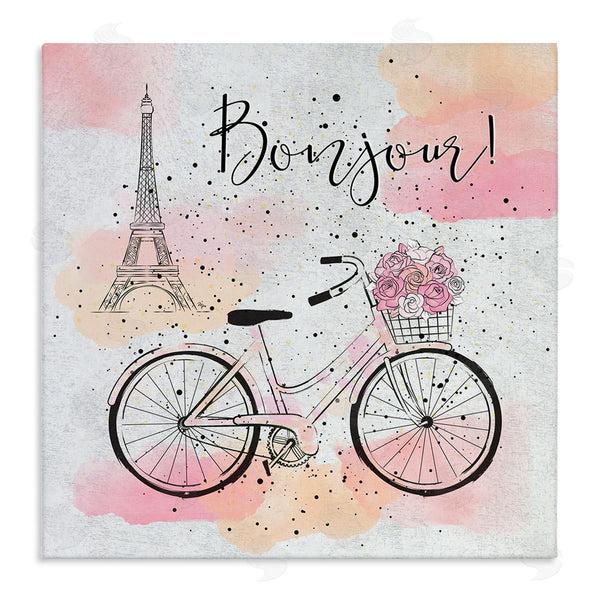 stupell industries Martina Pavlova | Bonjour Paris and Bicycle