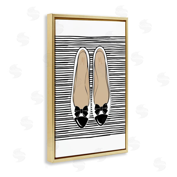 Stupell Industries Martina Pavlova | Bow Flats On Stripes
