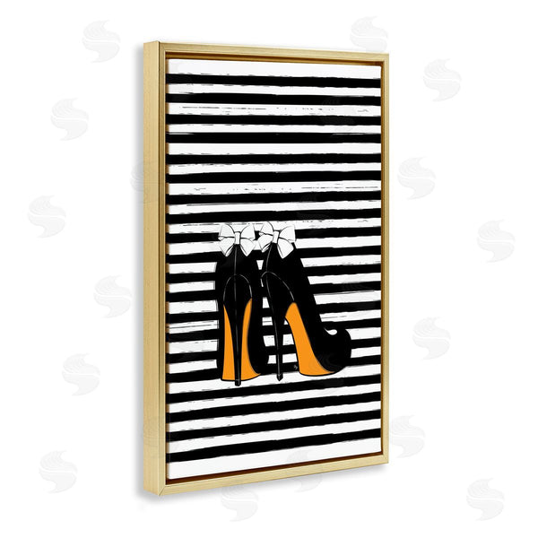 Stupell Industries Martina Pavlova | Bow Heels On Stripes