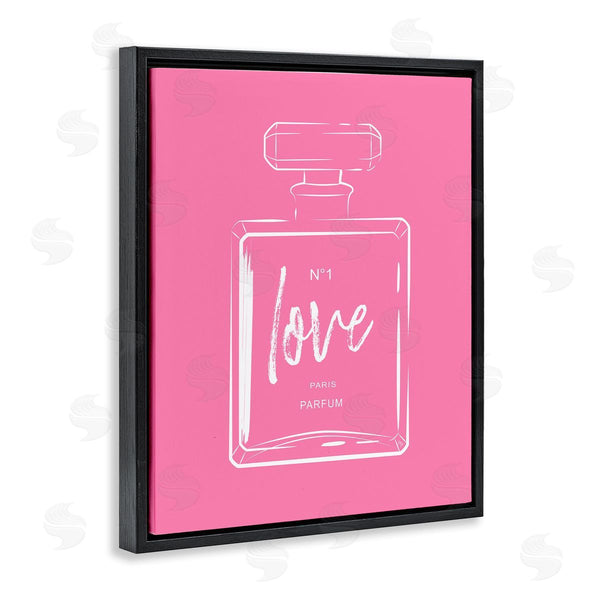 Stupell Industries Martina Pavlova | Casual Glam Perfume Bold Pink Love Calligraphy Wall Art