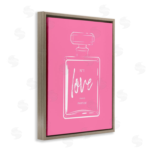 Stupell Industries Martina Pavlova | Casual Glam Perfume Bold Pink Love Calligraphy Wall Art