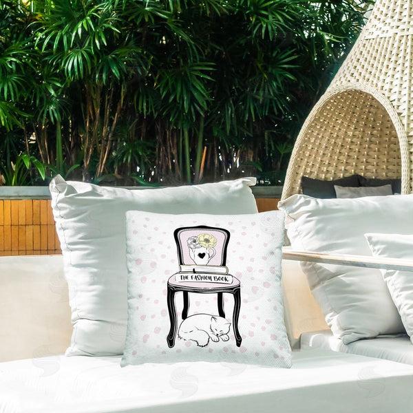 Stupell Industries Martina Pavlova | Cat & Fashion Books Printed Throw Pillow