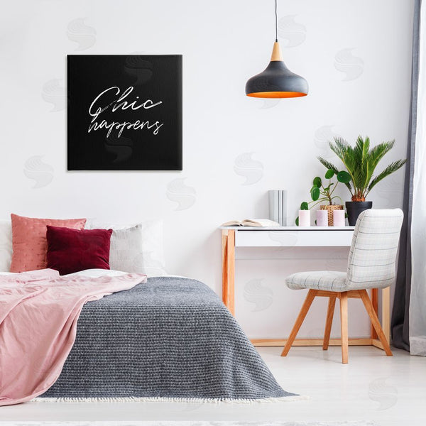 Stupell Industries Martina Pavlova | Chic Happens On Black Wall Art