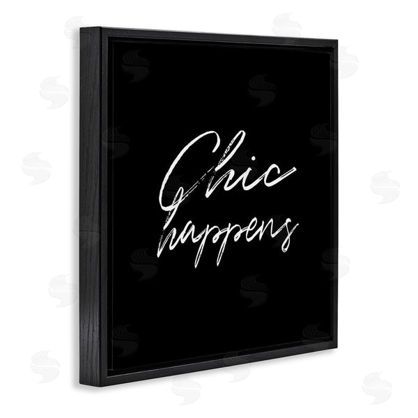 Stupell Industries Martina Pavlova | Chic Happens On Black Wall Art