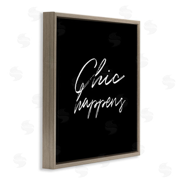 Stupell Industries Martina Pavlova | Chic Happens On Black Wall Art