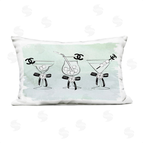 Stupell Industries Martina Pavlova | Classy Fashion Brand Drinks Printed Throw Pillow