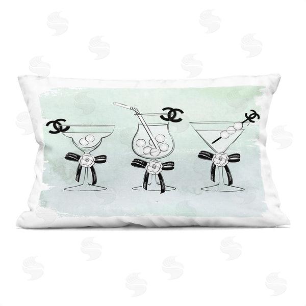 stupell industries Martina Pavlova | Classy Fashion Brand Drinks Printed Throw Pillow