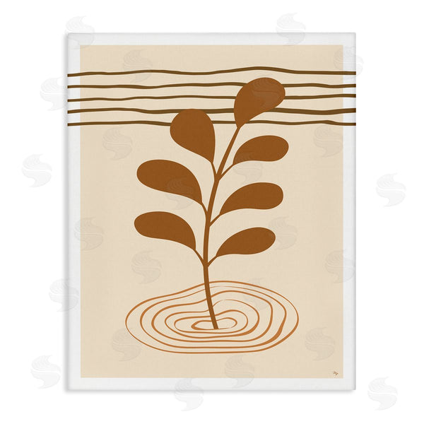 stupell industries Martina Pavlova | Contemporary Earthy Leaf