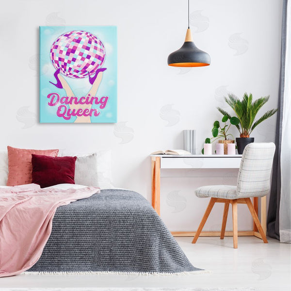 Stupell Industries Martina Pavlova | Dancing Queen Retro Disco Ball Wall Art