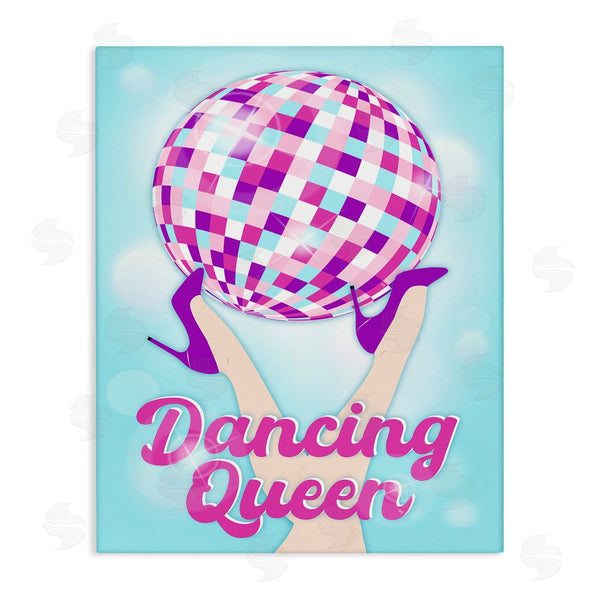 stupell industries Martina Pavlova | Dancing Queen Retro Disco Ball Wall Art