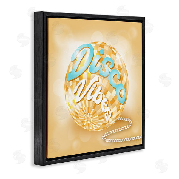 Stupell Industries Martina Pavlova | Disco Vibes Yellow & Blue Phrase Wall Art