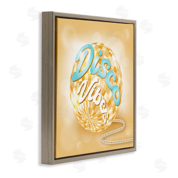 Stupell Industries Martina Pavlova | Disco Vibes Yellow & Blue Phrase Wall Art