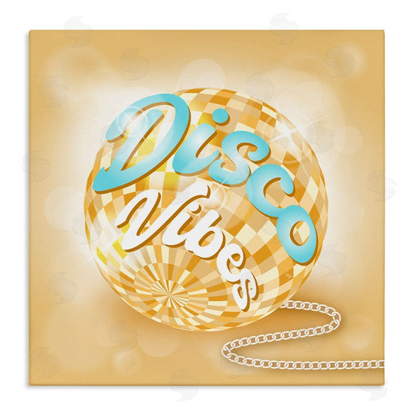 stupell industries Martina Pavlova | Disco Vibes Yellow & Blue Phrase Wall Art