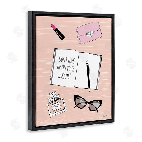 Stupell Industries Martina Pavlova | Don't Give Up Dreams Assorted Fashion Apparel Cosmetics Wall Art
