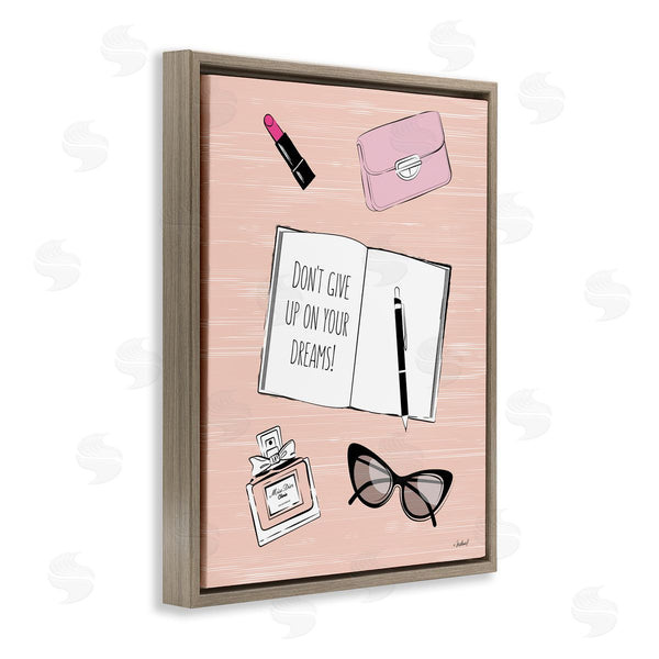 Stupell Industries Martina Pavlova | Don't Give Up Dreams Assorted Fashion Apparel Cosmetics Wall Art