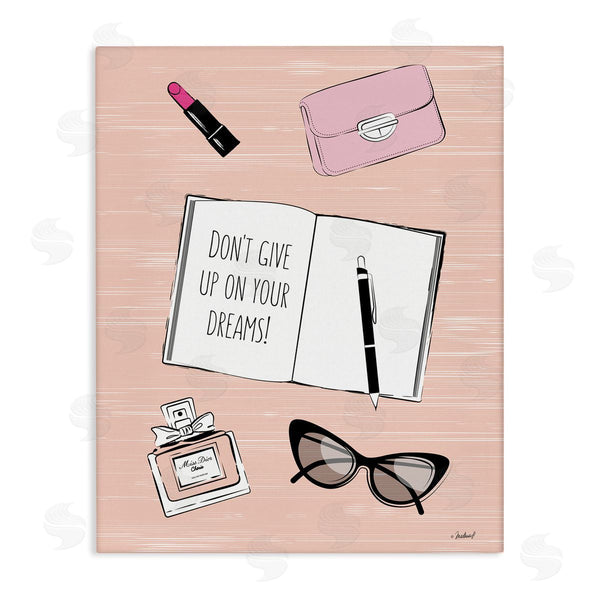 stupell industries Martina Pavlova | Don't Give Up Dreams Assorted Fashion Apparel Cosmetics Wall Art