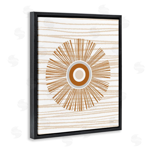 Stupell Industries Martina Pavlova | Earthy Circular Abstract Sun Pattern Wavy Stripes Wall Art