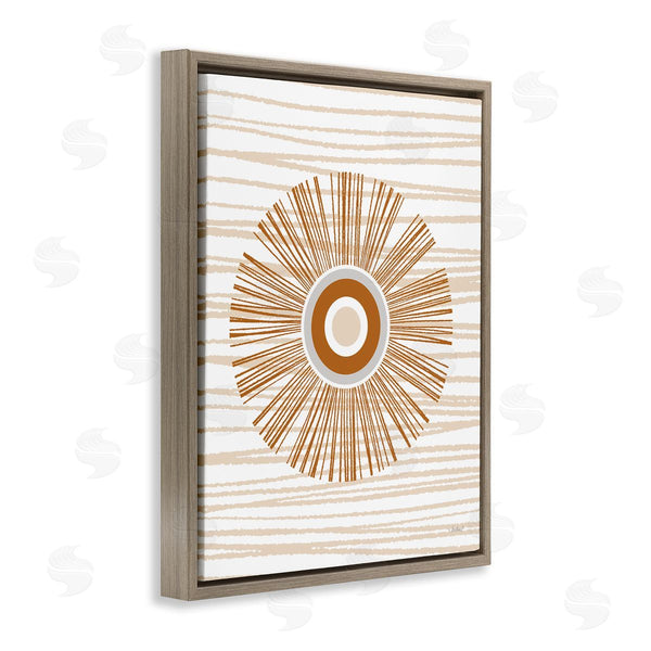Stupell Industries Martina Pavlova | Earthy Circular Abstract Sun Pattern Wavy Stripes Wall Art