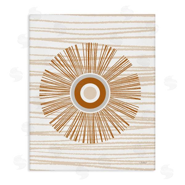 stupell industries Martina Pavlova | Earthy Circular Abstract Sun Pattern Wavy Stripes Wall Art