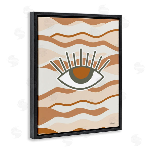 Stupell Industries Martina Pavlova | Earthy Modern Spiritual Eye Wavy Striped Shapes Wall Art