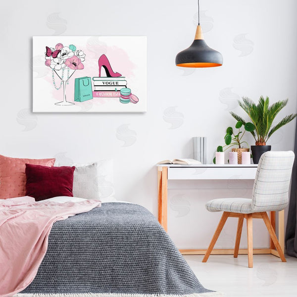 Stupell Industries Martina Pavlova | Fashion Books Scene Wall Art
