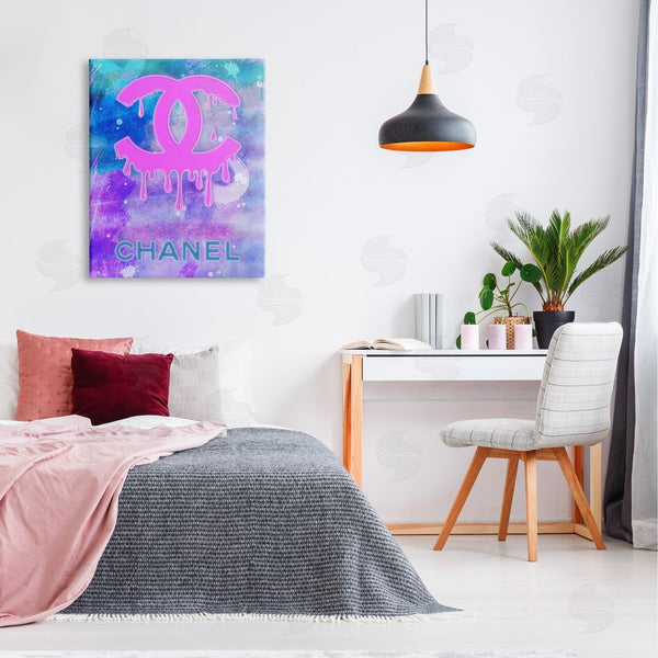 Stupell Industries Martina Pavlova | Fashion Logo Modern Drip Wall Art