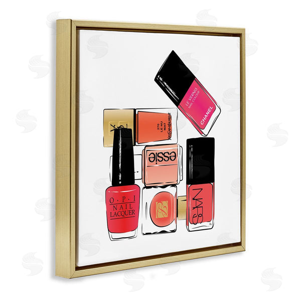 Stupell Industries Martina Pavlova | Fashionista Nail Polish Bottles Stacked