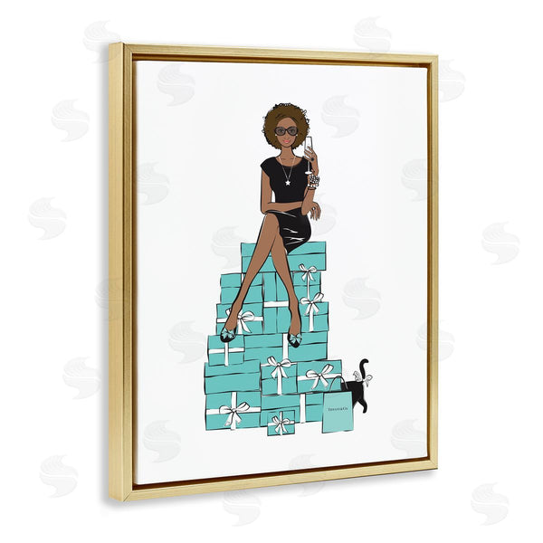 Stupell Industries Martina Pavlova | Fashionista On Gift Stack Designer