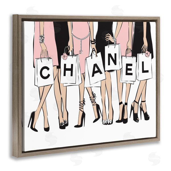 Stupell Industries Martina Pavlova | Fashionista Shopping Bags Standing Poses