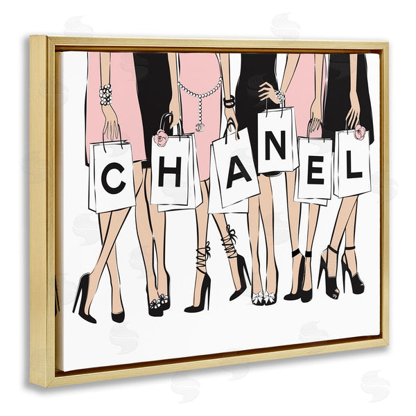 Stupell Industries Martina Pavlova | Fashionista Shopping Bags Standing Poses