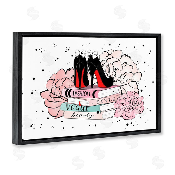 Stupell Industries Martina Pavlova | Floral Fashion Books Wall Art