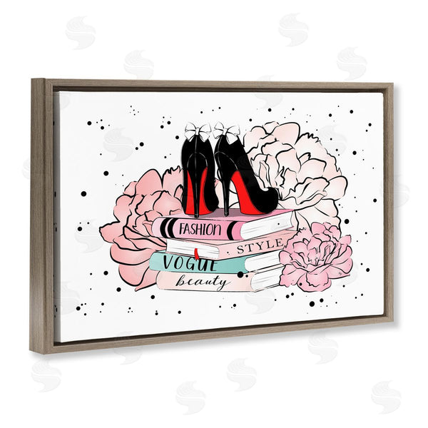 Stupell Industries Martina Pavlova | Floral Fashion Books Wall Art