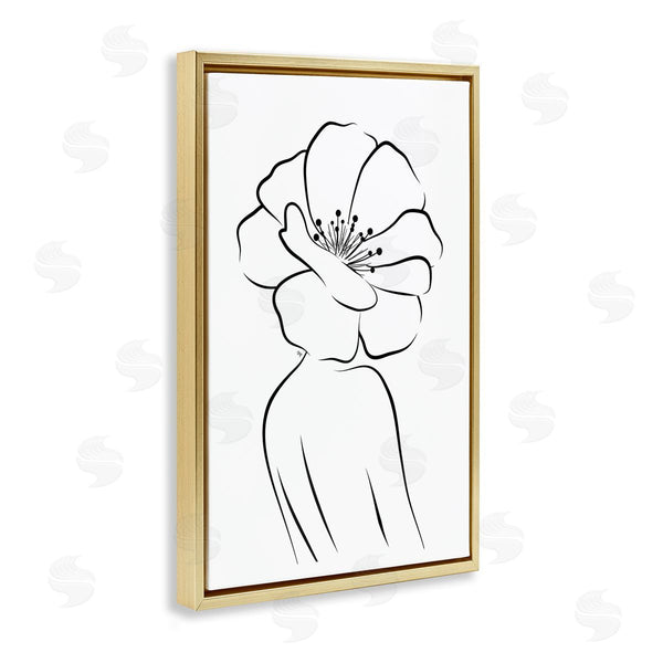 Stupell Industries Martina Pavlova | Flower Head Silhouette Wall Art