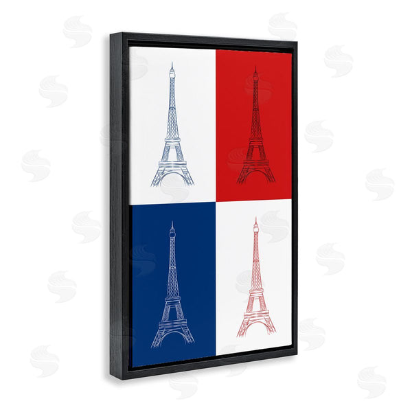 Stupell Industries Martina Pavlova | France Flag Eiffel Tower Wall Art