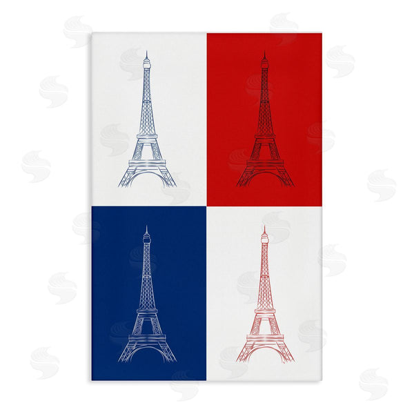 stupell industries Martina Pavlova | France Flag Eiffel Tower Wall Art