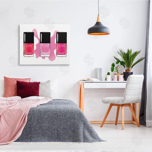 Stupell Industries Martina Pavlova | French Pink Rose Shades Nail Polish Splash Wall Art