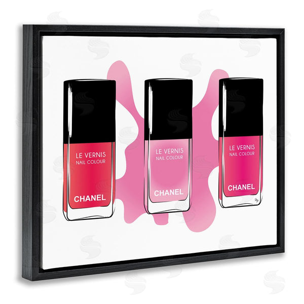 Stupell Industries Martina Pavlova | French Pink Rose Shades Nail Polish Splash Wall Art