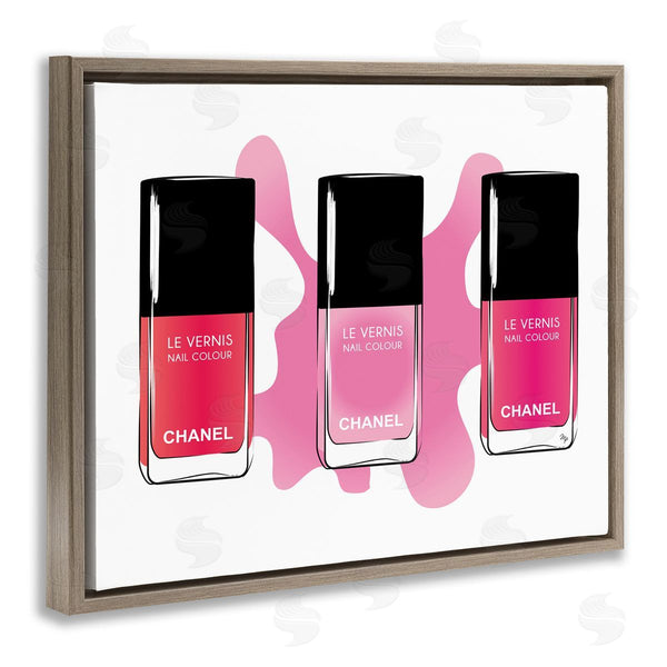 Stupell Industries Martina Pavlova | French Pink Rose Shades Nail Polish Splash Wall Art