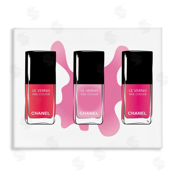 stupell industries Martina Pavlova | French Pink Rose Shades Nail Polish Splash Wall Art