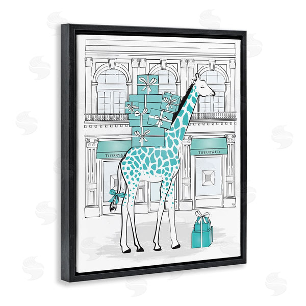 Stupell Industries Martina Pavlova | Giraffe Stacked Gift Boxes Designer